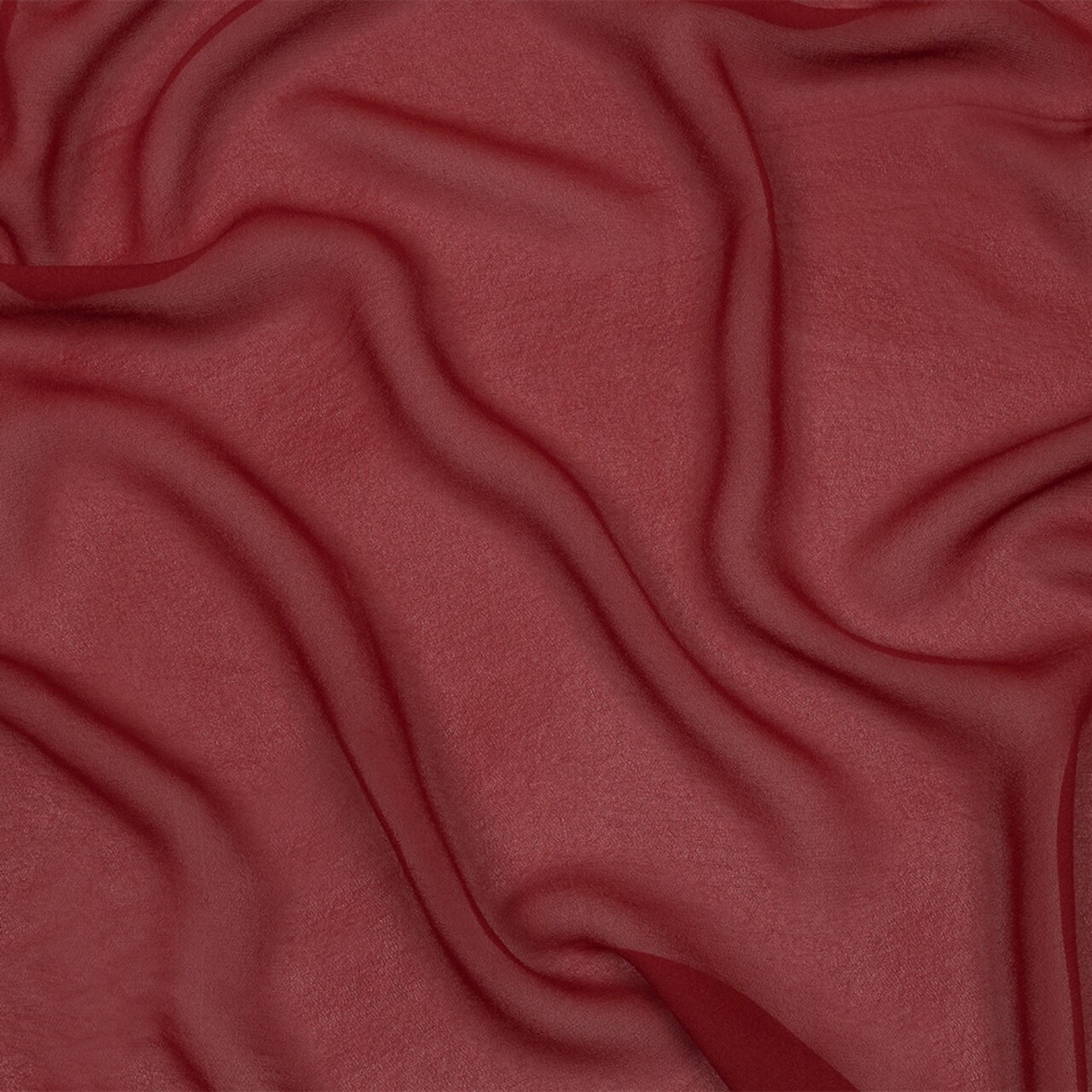 1 Yard Clay Red Viscose Georgette Fabric Lightweight Sheer 54 inch Width